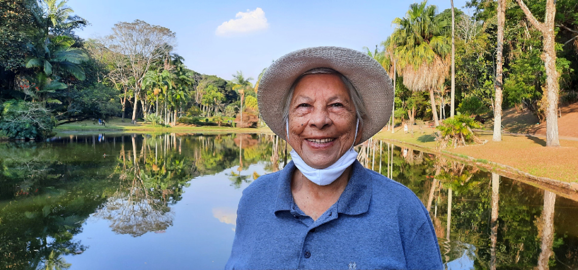 Retrato com paisagem 