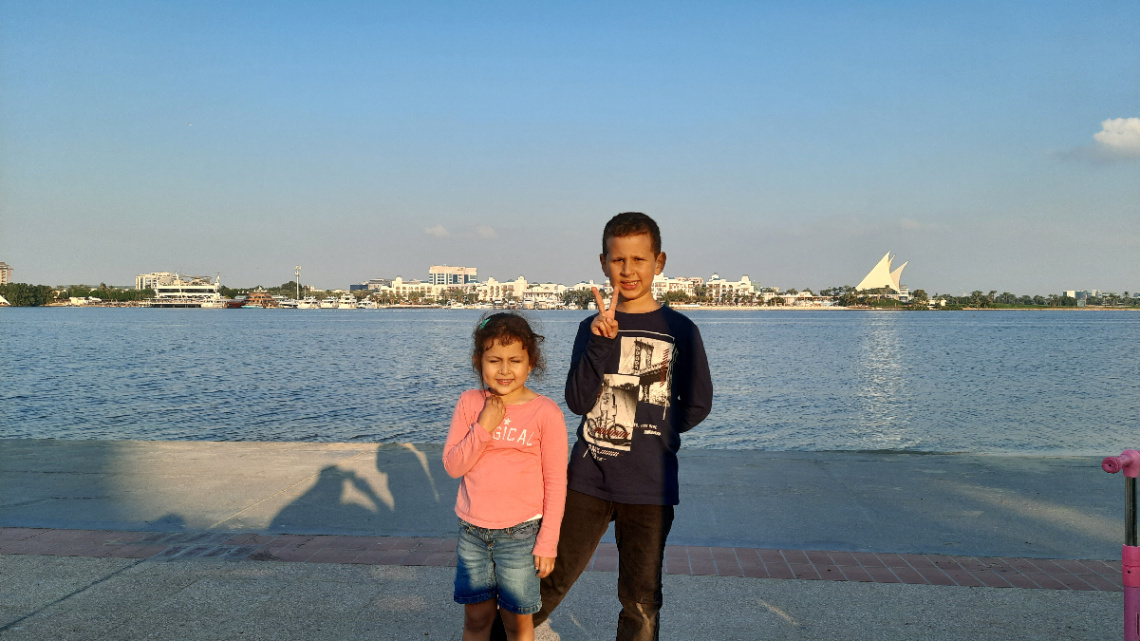 Grandson with his sister  