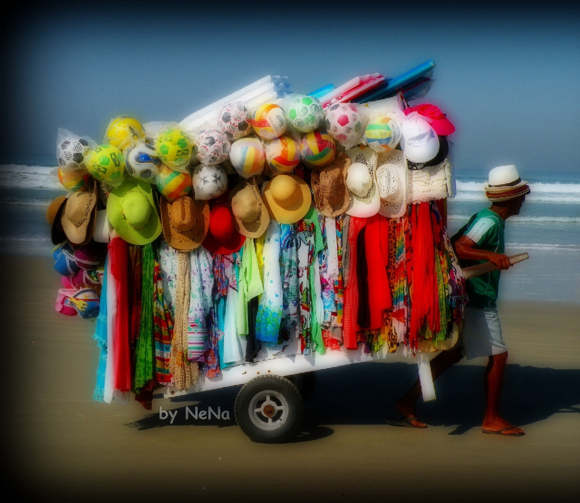 Selling on the beach