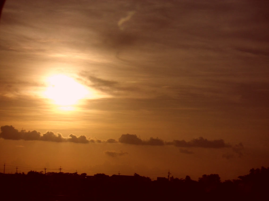 分明的夕陽