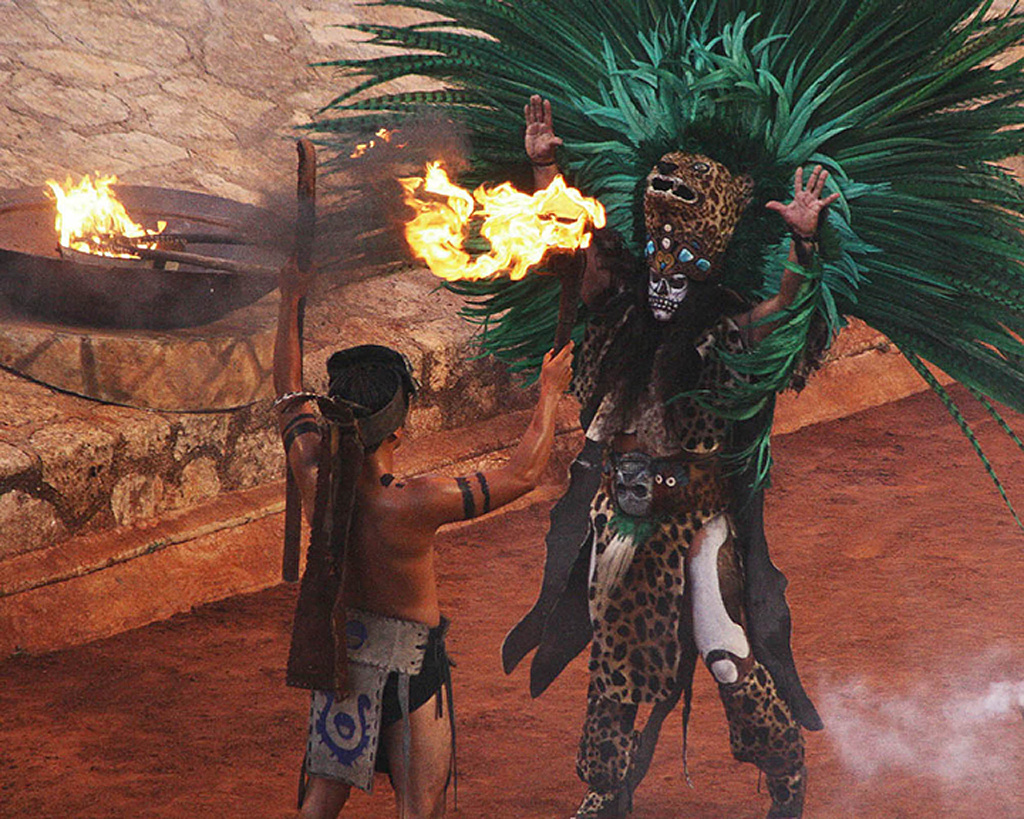 Mayan God At Xcaret - Playa Del Carmen Mexico