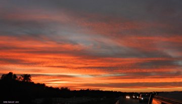 Reflections of Sunset on Motor Vehicles