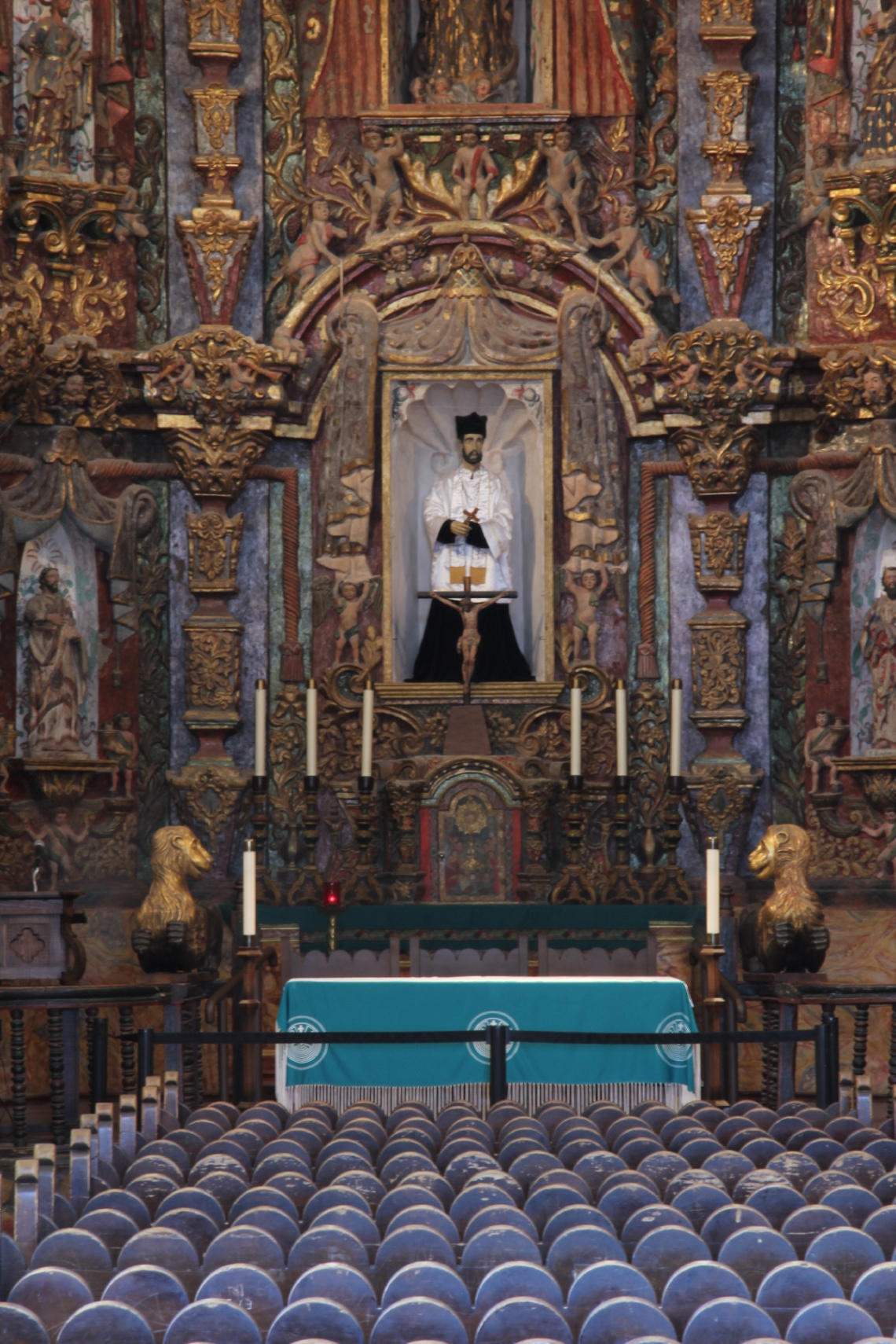 Altar At San Xavier Del Bac Mission In Tucson Arizona
