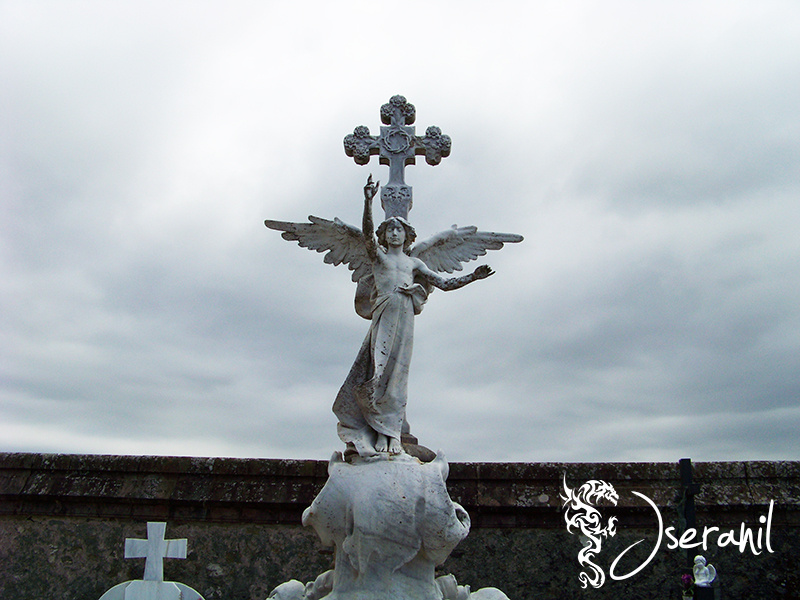 Angel in the cemetery of Comillas gothico III