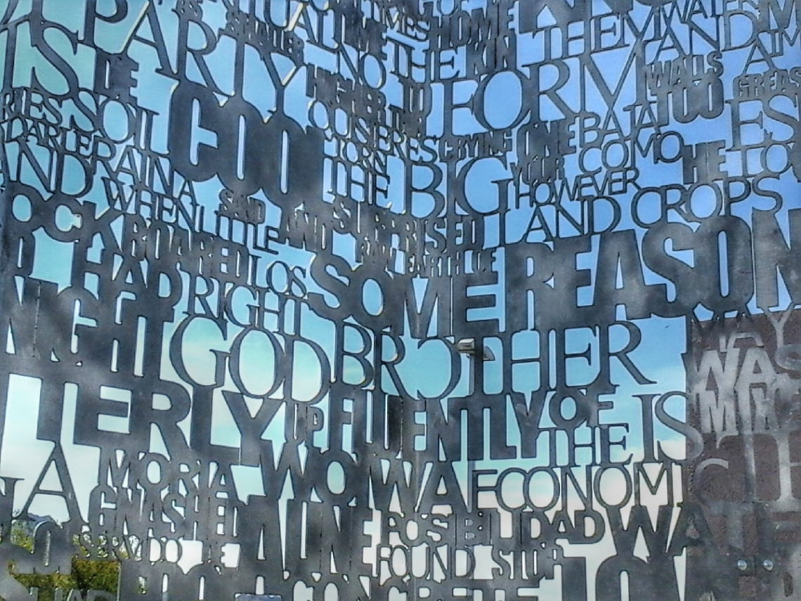 Display in front of a library in Tucson Arizona