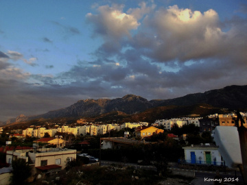 one evening - view to the mountain