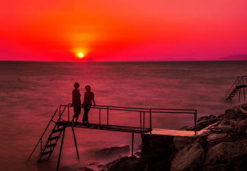 Kuşadası'nda Günbatımı