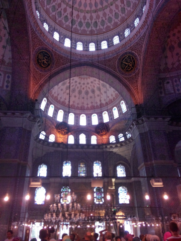 yeni camii iç mimarisi