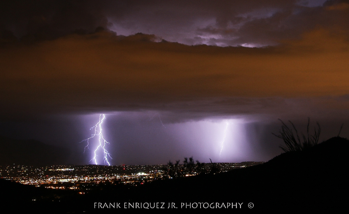 Tucson Arizona Lightning Storm Last Nigh