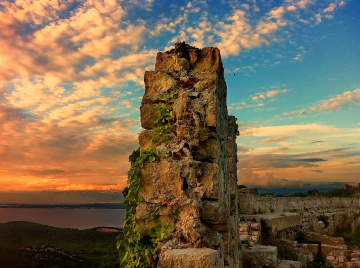  fortress in sunset