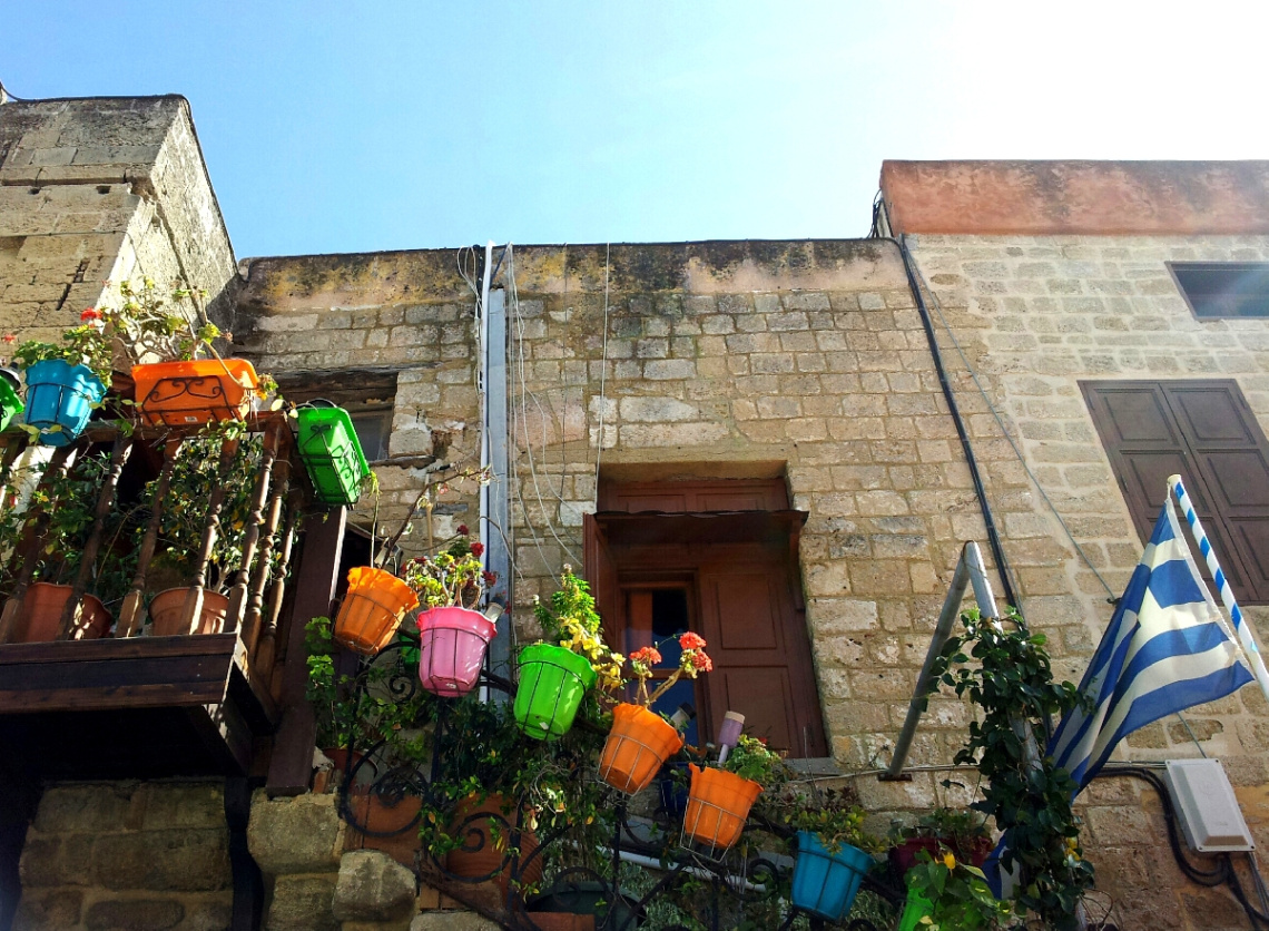 Flowerpots in Rhodes / Old Town