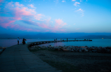 Seka Park, günbatımı