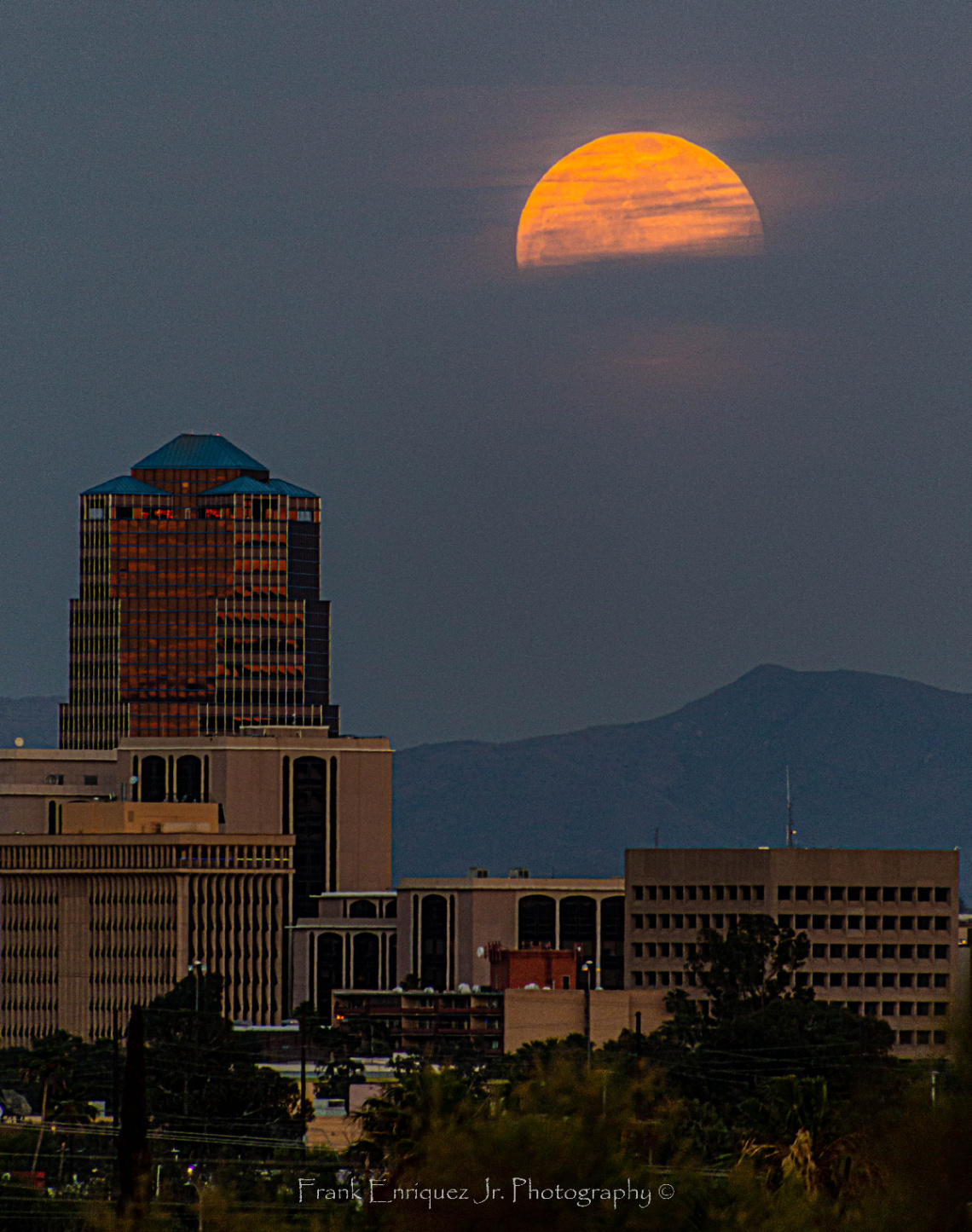 Pre-Total Lunar Eclipse From Downtown Tucson AZ.