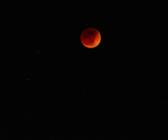 Total Lunar Blood Red Full Moon From Arizona
