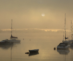 ... mgła na Jeziorze Nyskim