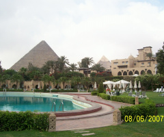 Egypt-Pyramid view at Mina house hotel