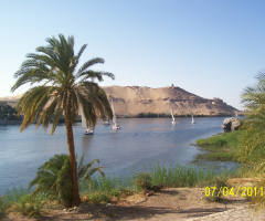 Egypt - Aswan - nile & sailboats