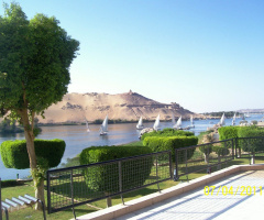 Egypt  - Aswan - view from hotel terrace
