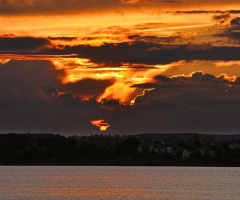 Sunset over Lake Nysa