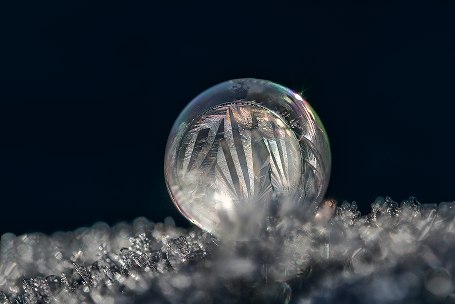Frozen Soap Bubble Inside