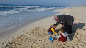 Egypt  - North coast  - Grandmother & kids