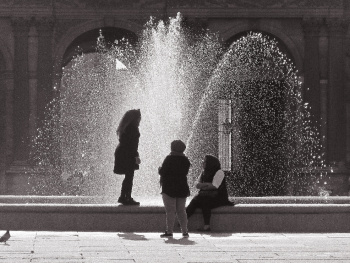 A fountain in Paris