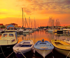 sunset  in  port