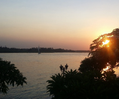 Egypt  - Cairo - Nile river Sunset