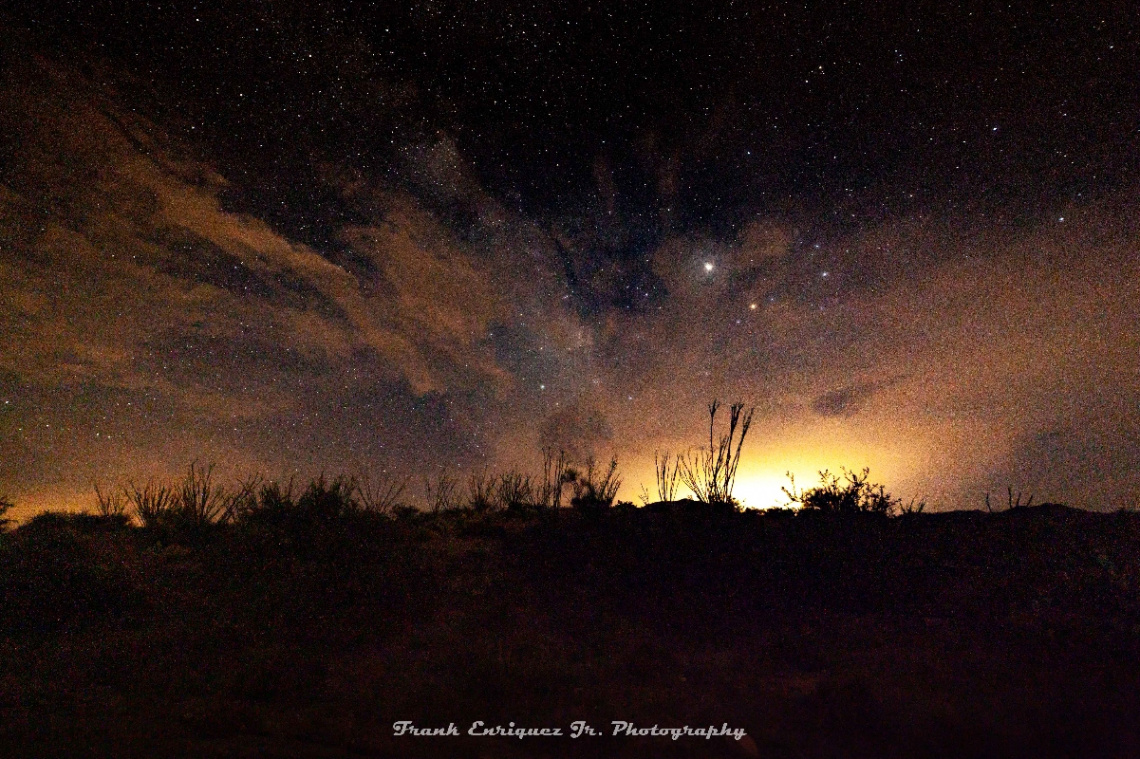 Jupiter, Antares, Milky Way and Clouds Over AZ