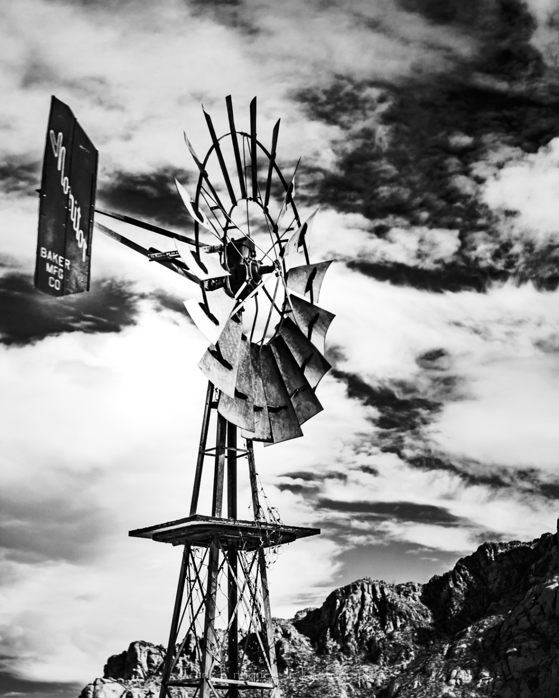 Old Western Windmill
