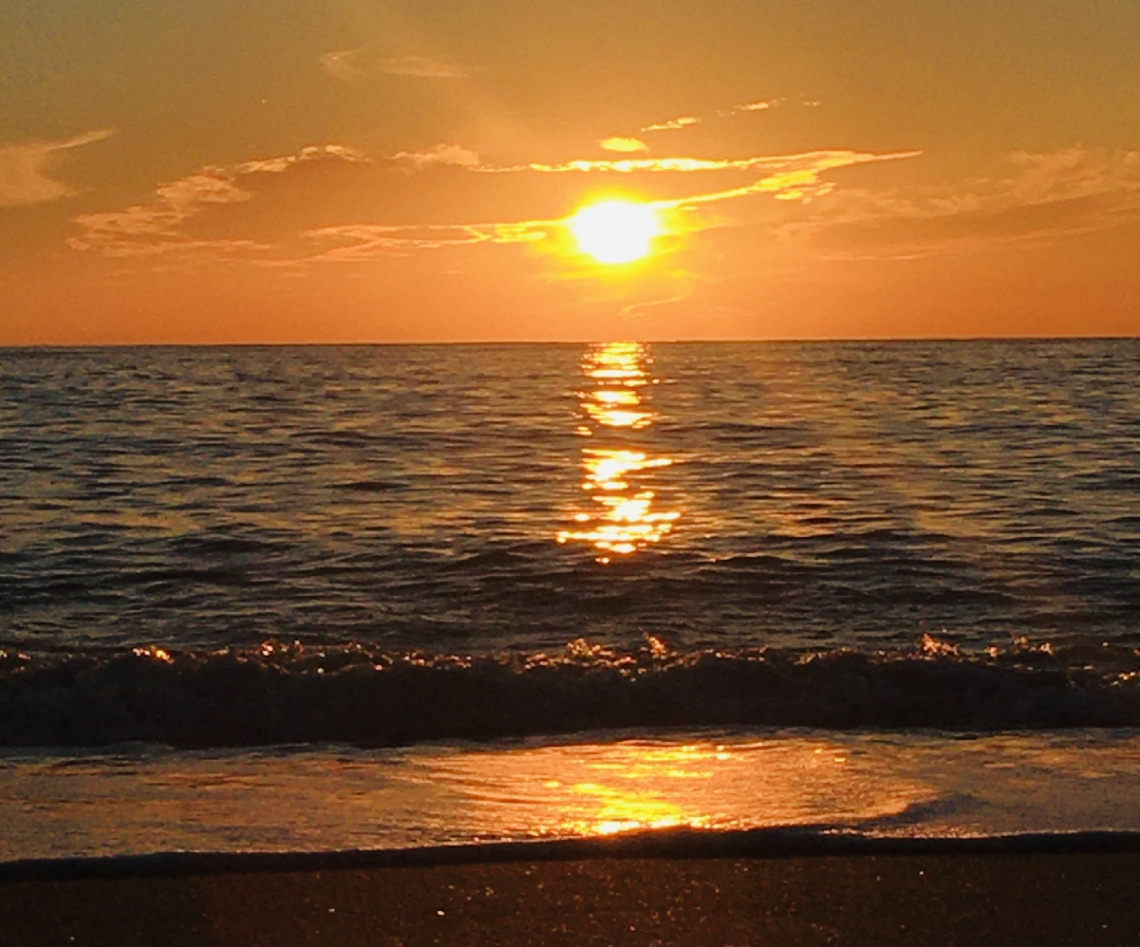 Alanya beach sun set