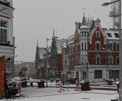 ... snow in the town