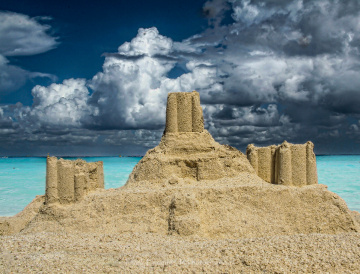 Sand Castles On The Caribbean Sea