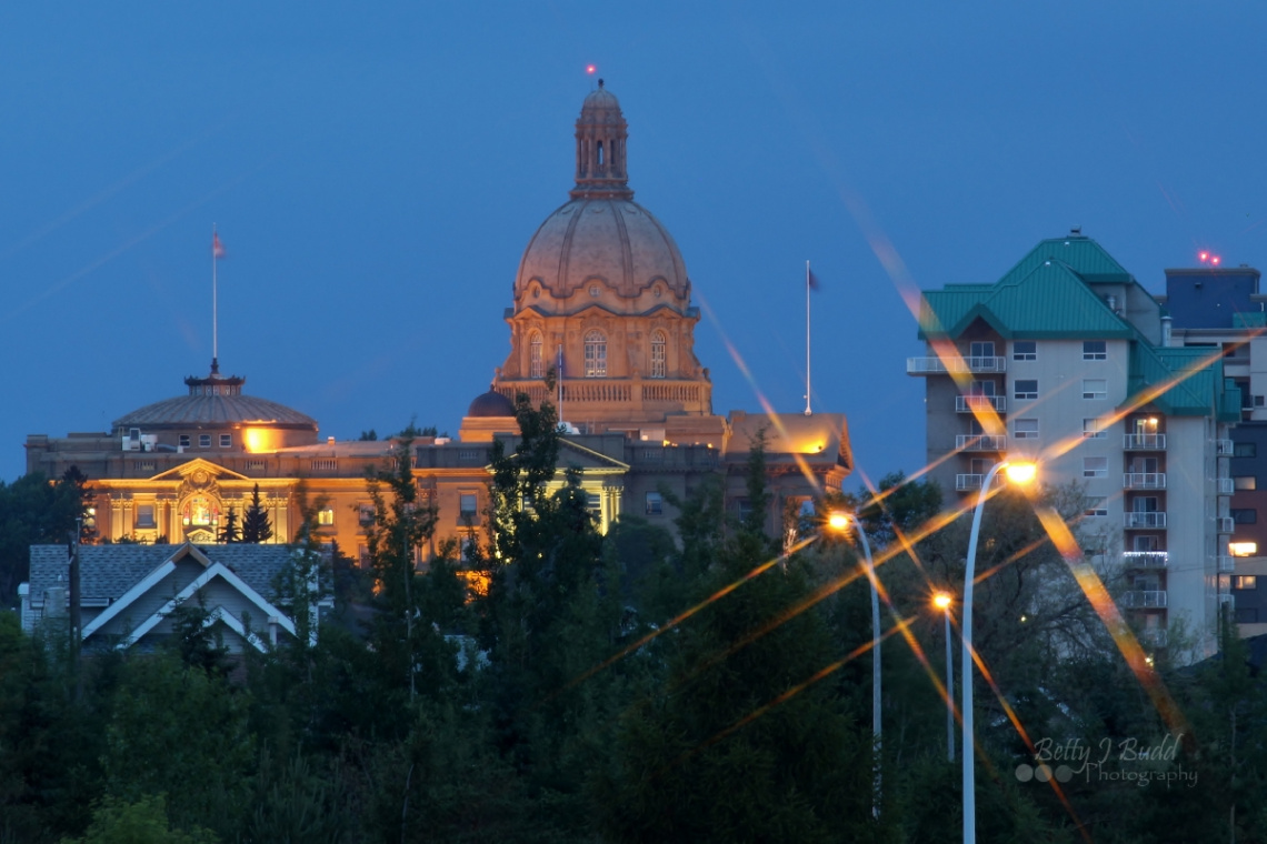 Alberta Legislature Building at Night