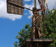 An old windmill in old downtown Tucson.